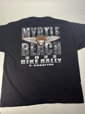 Camiseta Myrtle Beach Bike Rally 2022, Masculina XXL, Hanes Beefy T, Preta comprar usado  Enviando para Brazil
