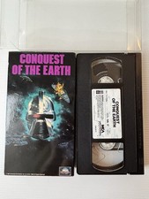 Fita cassete vídeo VHS Conquest Of The Earth ficção científica 1981 testada caixa pequena, usado comprar usado  Enviando para Brazil