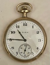 Vintage ELGIN Relógio de Bolso Folheado a Ouro/FUNCIONANDO, usado comprar usado  Enviando para Brazil