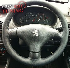 Usado, Para Peugeot 206 1998-2010 Preto Real Soft Genuine Leather Steering Wheel Cover  comprar usado Usado, Para Peugeot 206 1998-2010 Preto Real Soft Genuine Leather Steering Wheel Cover  comprar usado  Enviando para Brazil