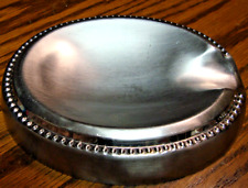 Usado, Bandeja de saboneteira de aço inoxidável tom prata decoração de banheiro 5,25 x 6,3 x 1" E6 comprar usado  Enviando para Brazil