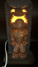 Abajur de mesa Tiki Classics vintage 12 alta cerâmica base de madeira lava tropical Havaí comprar usado  Enviando para Brazil