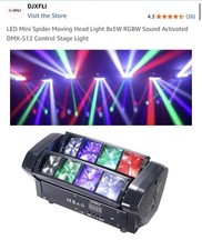 Usado, ✅ Luz de cabeça móvel 120W 8 LED mini luz de efeito de palco aranha DMX DJ luz de festa comprar usado  Enviando para Brazil