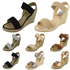 Sandálias casuais femininas Savannah Collection slip on rope wedge verão F1R0865 comprar usado  Enviando para Brazil