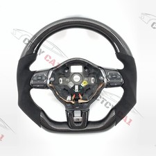 Volante de fibra de carbono personalizado para VW Golf6 MK6 R GTI 2008-2014/Alcantara, usado comprar usado  Enviando para Brazil