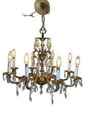 Vintage brass crystal for sale  Ontario