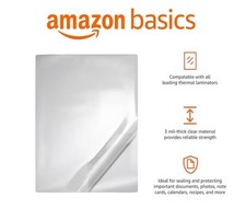 Folhas de papel plástico laminação térmica transparente Amazon Basics 9 x 11,5 pol. - Pacote com 50  comprar usado  Enviando para Brazil
