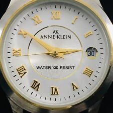 Relógio de pulso Anne Klein água 100 resistência data numeral romano pulseira de couro funcionando comprar usado  Enviando para Brazil