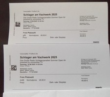 Tickets schlager vacha gebraucht kaufen  Velden