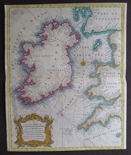 Antique map c1744 for sale  LOUGHBOROUGH