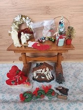 Enorme lote vintage de Navidad para casa de muñecas 1:12 hecho a mano artesanal y de marca segunda mano  Embacar hacia Mexico