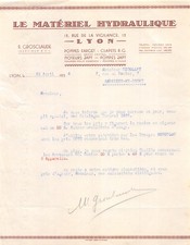 Invoice 1936 materiel d'occasion  Expédié en Belgium
