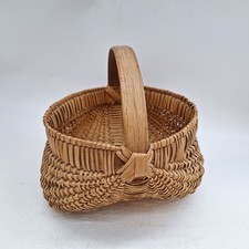 Usado, Cesta de ovos de nádegas de madeira dividida feita à mão artista sulista firmemente tecida country co comprar usado  Enviando para Brazil