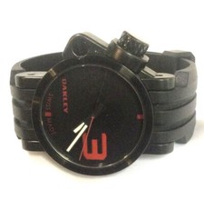 RELÓGIO CAIXA DE TRANSFERÊNCIA OAKLEY Fabricado na Suíça Aço Inoxidável Stealth Preto com Mostrador Vermelho Raro comprar usado  Enviando para Brazil