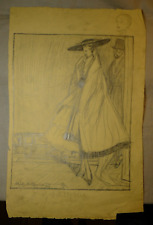 Dessin original signé d'occasion  Villeneuve-d'Allier