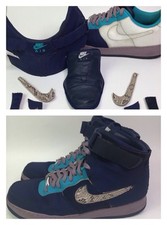 Usado, Tênis personalizado Nike By You Air Force 1 identificação alta/baixa azul pele de cobra Swoop tamanho 13 comprar usado  Enviando para Brazil