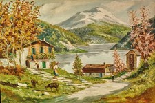Quadro borzone paesaggio usato  Vergiate