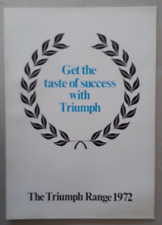 Triumph range brochure for sale  BOURNE