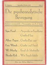 Sigmund Freud ERSTDRUCK in Die psychoanalytische Bewegung Herausg. Storfer comprar usado  Enviando para Brazil