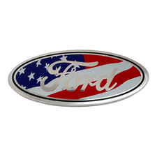 Logotipo Premium 7" Emblema: BANDEIRA COLORIDA Logotipo Cromado Oval para Grade Ford comprar usado  Enviando para Brazil