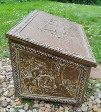 Vintage embossed brass for sale  SPALDING