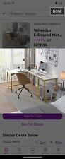 Shaped desk white for sale  Allen