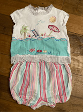 Camiseta Starting Out 9-12 m roupa de bebê peixe oceano praia babados vintage comprar usado  Enviando para Brazil