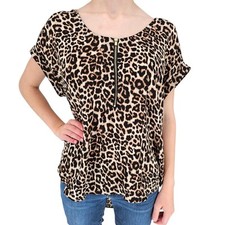 Blusa Bold Elements feminina tamanho M manga curta estampa chita zíper frontal comprar usado  Enviando para Brazil
