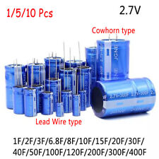 Capacitor Farad azul 1/5/10 peças 2.7V 1F~400F cilíndrico tipo R supercapacitor comprar usado  Enviando para Brazil