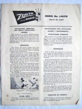 Zenith radio manuale usato  Milano
