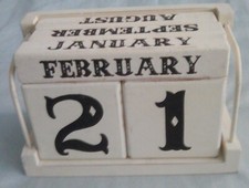 Wooden desk calendar for sale  BOGNOR REGIS