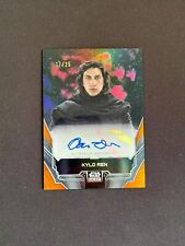 2024 Topps Star Wars Cromo Galaxy Kylo Ren Cromo Naranja Automático 17/25 BJTB segunda mano  Embacar hacia Argentina