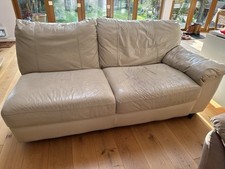 Ikea cream leather for sale  BROMLEY
