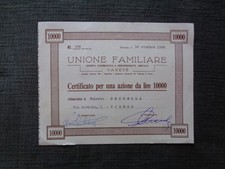 Certificato azionario azione usato  Varano Borghi