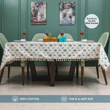 Toalha de mesa 100% algodão estampada algodão 4 lugares 54 x 72, usado comprar usado  Enviando para Brazil