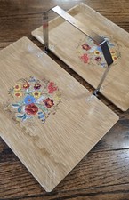 Usado, Bandeja dobrável de madeira dupla litografada Haskelite vintage com alça colecionador comprar usado  Enviando para Brazil