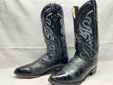 Usado, Botas de equitação Dan Post DP210 masculinas 9,5 EW couro preto biqueira redonda caubói ocidental comprar usado  Enviando para Brazil