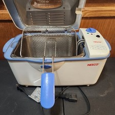 Fritadeira elétrica Nesco DF-250 branca azul 3,5L 1800W cesta de aço inoxidável comprar usado  Enviando para Brazil