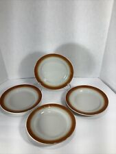 Conjunto de 4~Pratos de Sobremesa Laterais/Aerógrafo Redondos Marfim/Laranja Porcelana Esterlina 7” comprar usado  Enviando para Brazil
