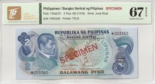 1978 Filipinas 2 Piso Pick#159aCS1 67 EPQ Joia Soberba UNC comprar usado  Enviando para Brazil
