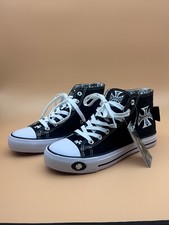 Usado, Sapatos casuais West Coast Choppers Warrior Hi-Tops motocicleta preto tamanho 37 comprar usado  Enviando para Brazil