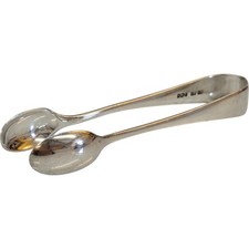 solid silver sugar tongs for sale  UK