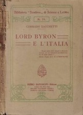 Lord byron italia. usato  Italia