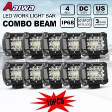 10 peças 4" polegadas LED barra de luz ponto cubo de inundação cápsulas luzes offroad Truckr 4WD 4X4 comprar usado  Enviando para Brazil