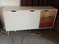 White contemporary sideboard for sale  CHELMSFORD