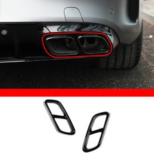 Acabamentos de tampa de tubo de escape de carro preto 2 peças ajuste para Benz Classe C W206 2022 Sport comprar usado  Enviando para Brazil