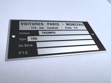 Plaque constructeur triumph d'occasion  Vitré
