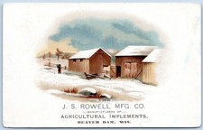 Usado, Cartão comercial publicitário Beaver Dam WI JS Rowell MFG implementos agrícolas C127 comprar usado Usado, Cartão comercial publicitário Beaver Dam WI JS Rowell MFG implementos agrícolas C127 comprar usado  Enviando para Brazil