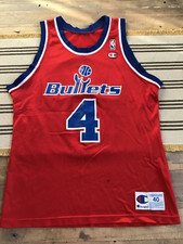 Camiseta de basquete masculina vintage anos 90 Washington Bullets Chris Webber NBA tamanho 40 comprar usado  Enviando para Brazil