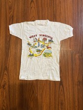 Camiseta turística vintage Virgínia Ocidental bebê juvenil lembrança anos 50 anos 60 comprar usado  Enviando para Brazil